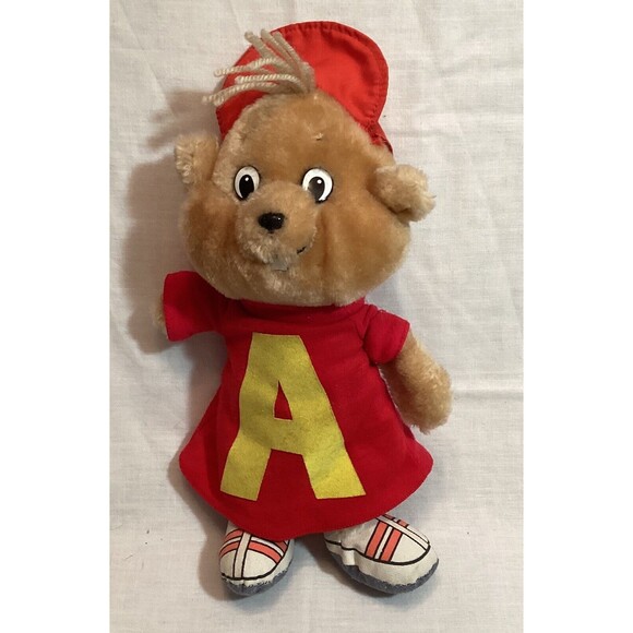 1983 Vintage Alvin and the Chipmunks Plush Stuffed Toy 12inch Alvin CBS Toys - Picture 1 of 9
